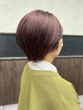 フィアート ヘアドレッシング サロン(Fiato Hairdressing Salon) くびれショート×ピンクブラウン