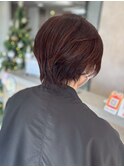大人レイヤーショート×ナチュラルブラウン