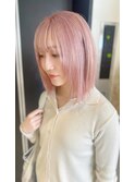【chiaki】pink beigeハイトーンケアブリーチ髪質改善