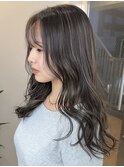 コントラストハイライト大人ハイライトグレージュ上品20代30代