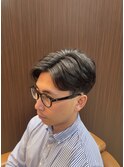 ツーブロック七三分け