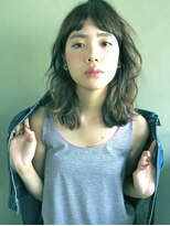 ナヌーク シブヤ(nanuk shibuya)&nbsp;【nanuk】ショートバング×ミディアムヘアが今年風◇グレージュ