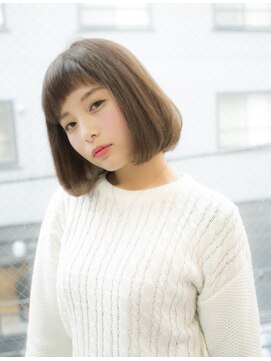 サロンドミルク 原宿(salon de MiLK) 【salon de MiLK 原宿】オン眉アシメバングボブ