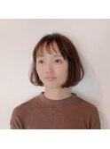 シンプルな柔らか質感ボブ