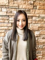 エノモト(ENOMOTO) くすみベージュ×シンプルストレートロング20代30代40代