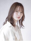 【セロ姫路】エアリーミディ_レイヤーカット_肌映えグレージュ