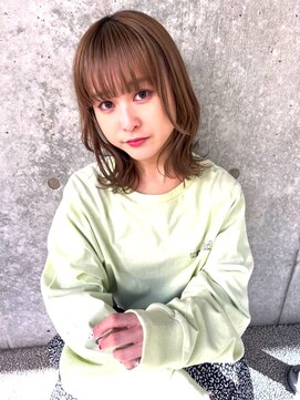 スナッグルサロン(SNUGGLE SALON) くびれミディ×ブリーチ×スモーキーベージュ