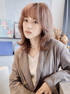 ハーバーズ バイ エムスラッシュ 鎌倉由比ヶ浜(Harbors by M.SLASH) HARBORS鎌倉/ベージュピンク/くびれミディ/シースルーバングg