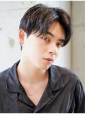 バームで簡単セット 刈り上げないツーブロックセンターパート