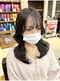 くびれヘア/韓国ヘア/ダークブラウン　担当　戸田