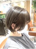 シークレットナチュラルハイライト×ショートボブ