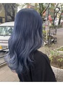 【渋谷】ダブルカラー ブルーカラー
