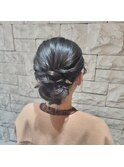 セミロング×ヘアアレンジ