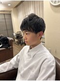 癖を活かしたマッシュスタイル