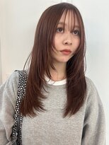 パーク 福岡天神西通り店(parc)&nbsp;レイヤーカット 顔周りレイヤー ブラウンベージュ 美髪 20代