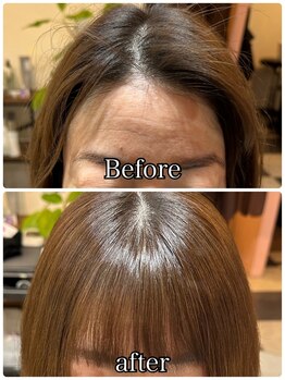 ヘアーズ スケッチ(hair's sketch)の写真/前髪クロスパーマとつむじ割れ改善メニューで毎朝扱いやすいヘアスタイルに☆