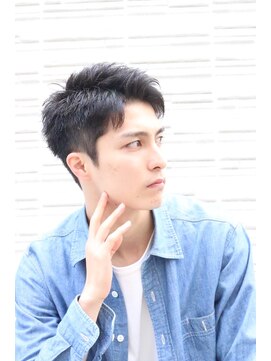 ハレ ヘアサロン(Hale hair salon) Haleブルーブラックニュアンスパーマスパイキーショートバーバー