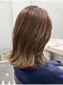 赤味消しワンカラー透明感グレージュカラー