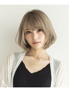 バグズ ヘアデザイン 桔梗が丘店(Baguz HAIR DESIGN) 透明感ベージュ×外ハネボブ