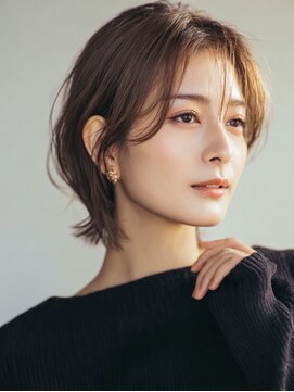 ハーツ(Heart's) ミセスショート×白髪ぼかしカラー30代40代50代60代