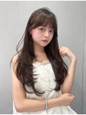 オリーブブラウン/レイヤーカット/透明感カラー/韓国ヘア