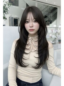 ミンクス渋谷スマートサロン(MINX shibuya smart salon) ざくざくレイヤー×透け感暗髪カラー