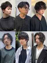 コンビネーションパーマ、ピンパーマ、単一のパーマでは出せない複雑な質感やデザインを表現します