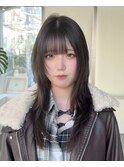 bハッシュカットシャギーレイヤーロングレイヤーくびれレイヤー