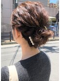 ロープ編みのゆるっとシニヨン