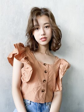 アイティー バイ アルバム 中野店(IT by ALBUM) フワッとゆるっとロブ_クールショートピンクベージュ_37966