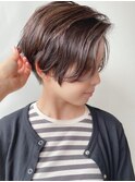 【morio 原宿】ハンサムショート　前髪なし　パーマ