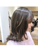 外ハネ×ランダムMIXパーマ
