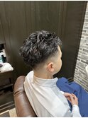 ビジネスパーマ/波巻き/束感ショート<理容室>[メンズ]