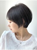 30代40代大人女性/前髪ありショートボブ/ショートヘア/髪質改善