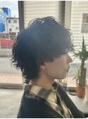 前上がり ウルフ 波巻き ツイストスパイラル ミックスパーマ