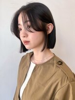 ラフ フロム ガーデン(Laf from GARDEN)&nbsp;大人ボブ/前髪パーマ/アッシュカラー/アッシュブラック