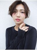 札幌ショート　大人かわいいハンサムショート　毛先パーマ