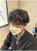 波巻きパーマ