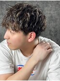 メッシュツイストパーマ/マッシュパーマ/ハイライト/ウルフ/波巻