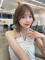 サンド ミュウ 横浜店(sand mieu) ボブディオリーブベージュ髪質改善縮毛矯正フェイスレイヤー