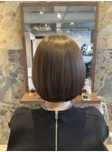 愛され大人上品ショートボブ×シルキーベージュ20代30代
