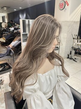 ブレンド 渋谷(BLend) 前髪ハイライトカラー似合わせカットウェーブミディアム