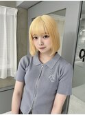 抜きっぱなしブロンドヘア