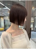 似合わせカット ボブヘア 縮毛矯正 ミニボブ 切りっぱなしボブ
