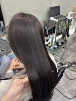 ファビ 渋谷(Fab)&nbsp;くびれヘア/暗めカラー/アプリコットオレンジ/縮毛矯正