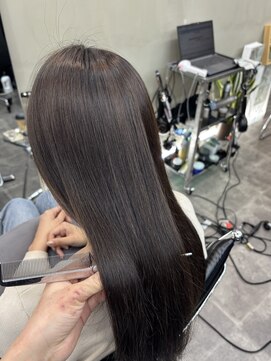 ファビ 渋谷(Fab) くびれヘア/暗めカラー/アプリコットオレンジ/縮毛矯正