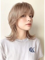 モアナ バイ ヘッドライト 駒沢大学店(Moana by HEADLIGHT)&nbsp;Moana【駒沢】#ウルフカット#ブリーチ#ミルクティーベージュ