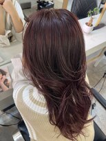 ブレンド 渋谷(BLend)&nbsp;ハイライトミディアムヘア暗めカラーオリーブグレー