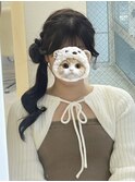 サイドポニーテール/サイドポニー/ヘアメ/渋谷ヘアメ
