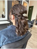 ヘアセット　ハーフアップ　【韓国/ヘアアレンジ/姫路】